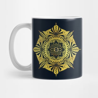 Golden Symmetry Mandala Mug